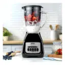 Oster Licuadora con Vaso de Vidrio Refractario Boroclass 2 Velocidades más Pulso Ideal para Recetas Frias y Calientes Negro BLSTKAG-BPB