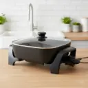 Sartén Eléctrica Con Tapa De Vidrio Elite 7 Litros 120 Volts
