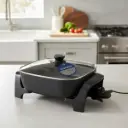 Sartén Eléctrica Con Tapa De Vidrio Elite 10lt Antiadherente