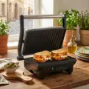 Elite Gourmet 2 en 1 parrilla antiadherente,sandwicherade 180 grados