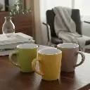 Taza Lisa Grande Para Café Y Te Cerámica Colores 360ml Variado Liso
