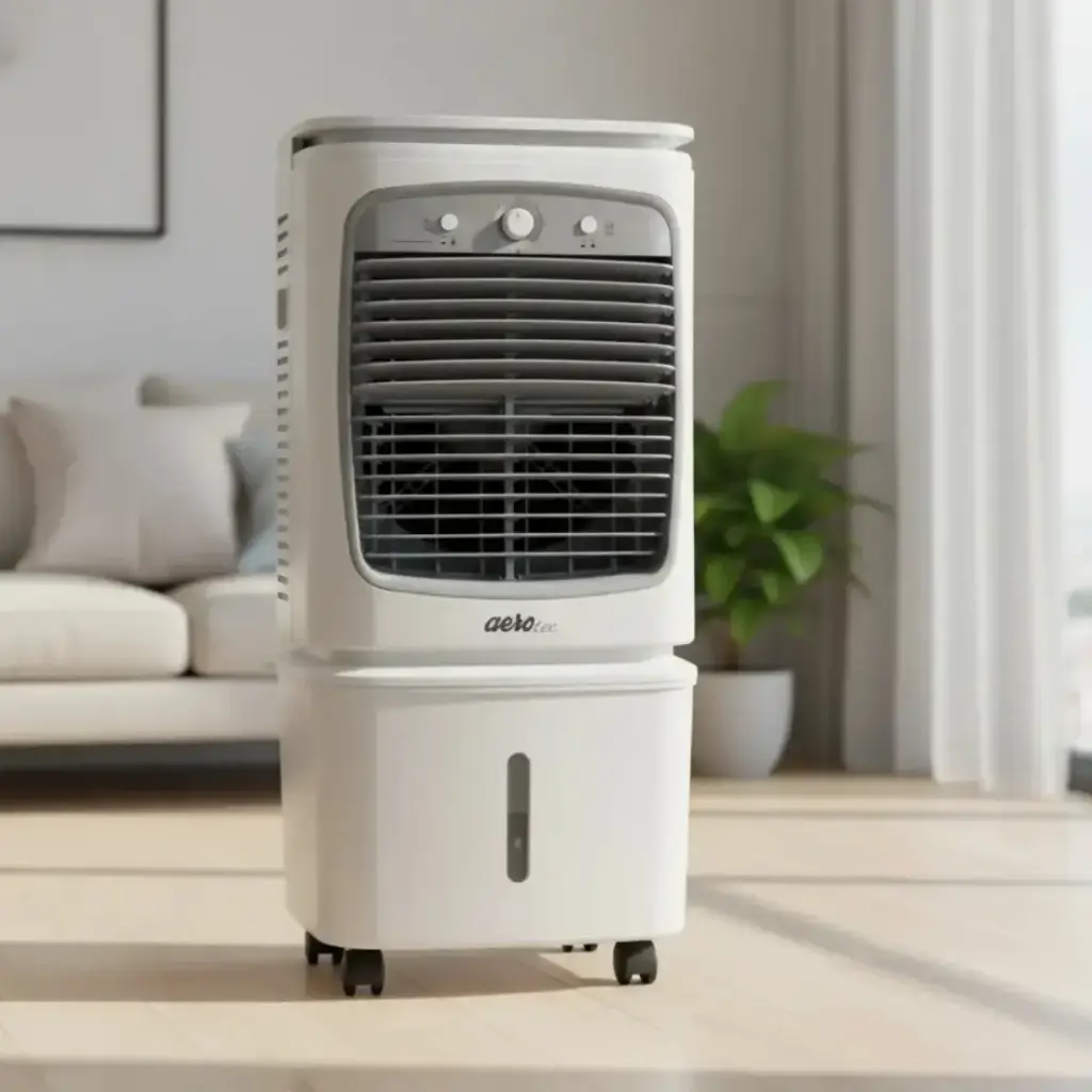 Enfriador Portátil De Aire Ventilador Aerotec Jh-317j 25lts Blanco