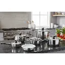 Bateria Acero Inox. 12 Pzs. 9 Capas Royal Haus Plateado