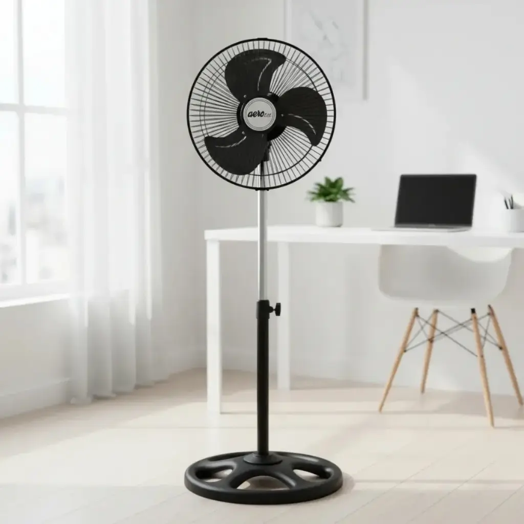 Ventilador Pedestal Aerotec 12pul 3vel Vm-121 Aspa Metálica