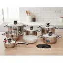 Bateria Acero Inox. 16 pzs RH-16 Royal Haus 0.5 mm Color Plateado
