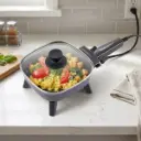 Elite Gourmet Efs059 Sartén Eléctrica Personal, Cocina Po. Negro 110v 60 Hz