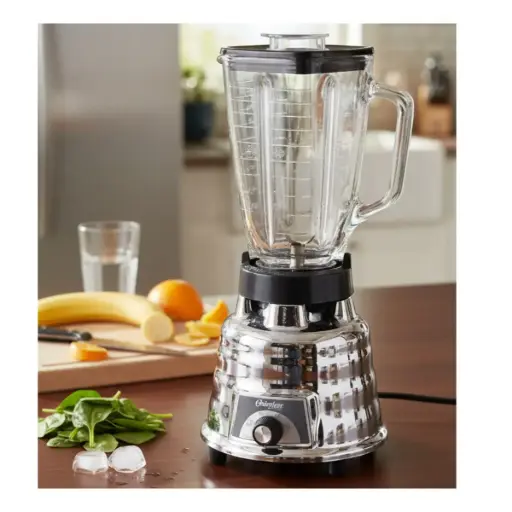 [450020000] Licuadora Metálica 2 Velocidades Oster 450-20 Vaso Vidrio Color Cromo