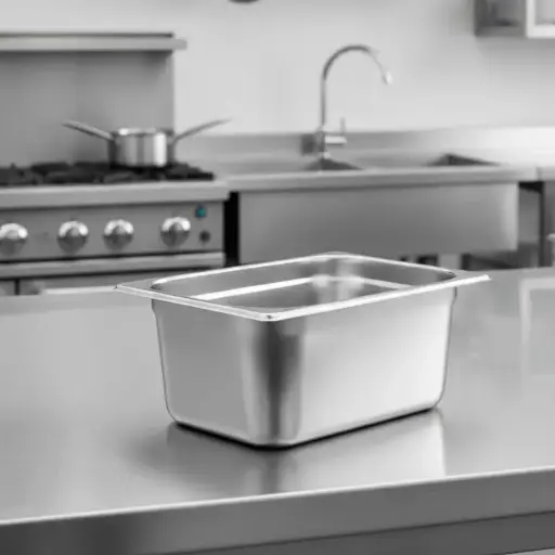 [APL48] Bandeja Inserto 1/2 × 150 Altura 16 Cm Acero Inoxidable