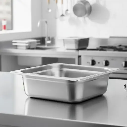 [APL49] Bandeja Inserto 1/2 × 100 Altura 10 Cm Acero Inoxidable