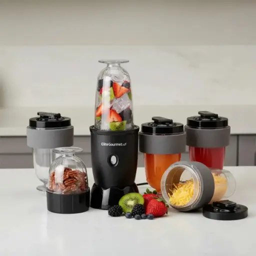 [EPB-1800A] Licuadora Portatil Nutrinatural Bullet Elite 17 Pz Color Negro