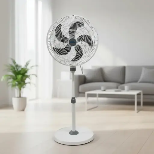 [VM-16P] Ventilador De Pedestal Aerotec 16puLG Blanco Vm-16p 3 Vel Cantidad de aspas 5