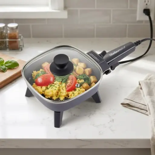 [717056140870] Elite Gourmet Efs059 Sartén Eléctrica Personal, Cocina Po. Negro 110v 60 Hz