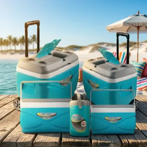[TPX-8003-AZUL] Combo Hieleras  65, 30, 11 Y 4.5lts + Termo 1 Lt