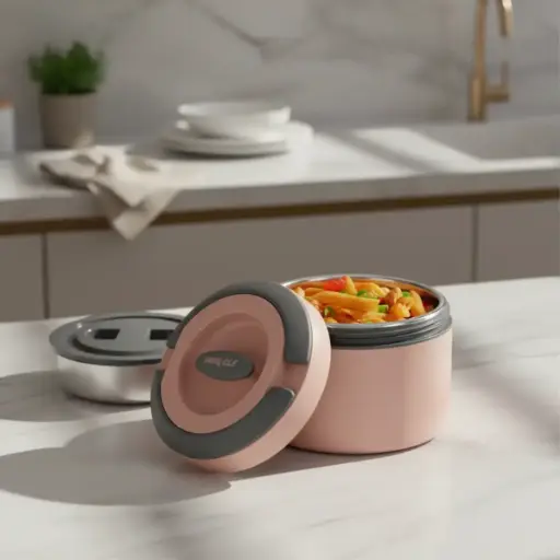 [PR-2004-R] Topper Lonchera Lunch Fiambrera Térmica Acero Inox Pinnacle-Rosa